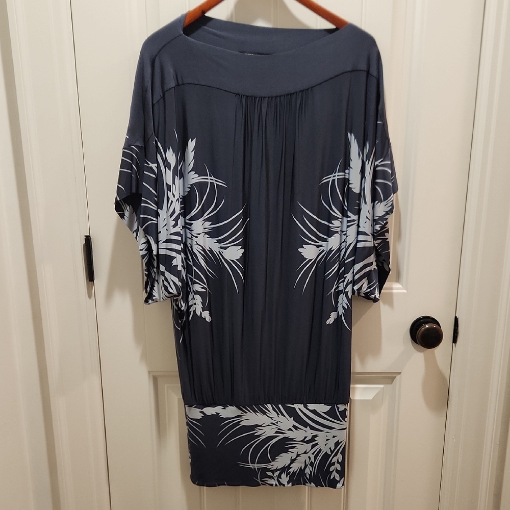 BCBGMaxAzria Navy and White Mini Dress